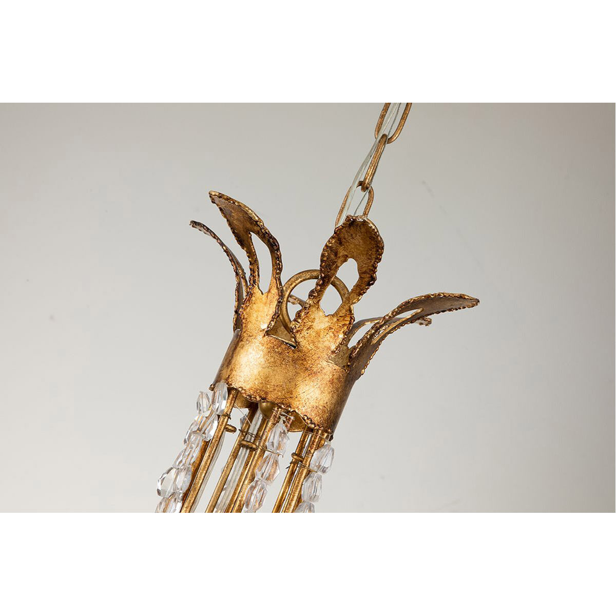 Monteleone 3 Light 21 inch Gold Leaf with Antique Chandelier Ceiling Light, Flambeau